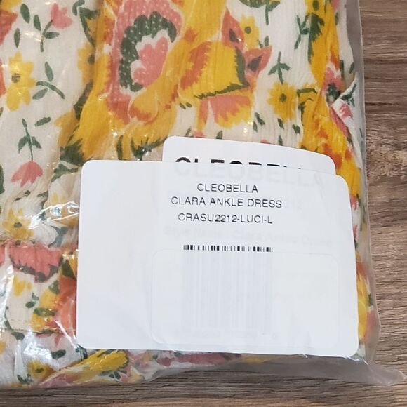 Cleobella Clara Cut Out Ankle Maxi Dress In Lucia Floral Size Large NWT - Picture 12 of 12